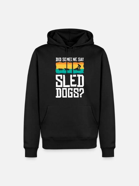 Dog Sledding | Mushing - Männer Premium Bio Hoodie - Schwarz