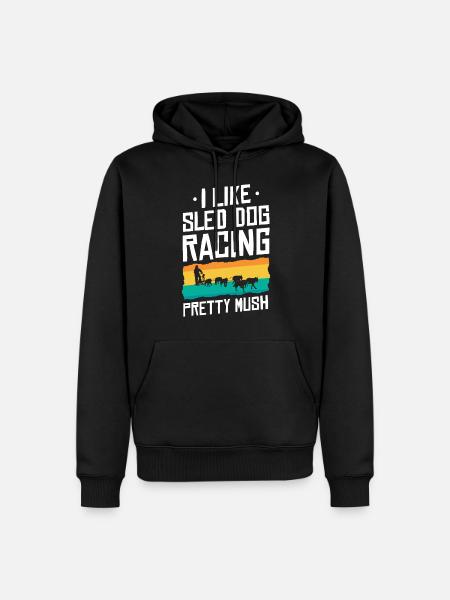 Dog Sledding | Mushing - Men’s Premium Organic Hoodie - black