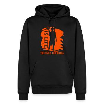 Basketball Life Rest Just Details Basketball Fan - Sweat à capuche Premium bio Homme - noir - Devant - Nico (187cm)