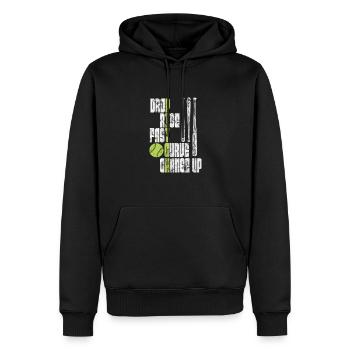 Softball - Männer Premium Bio Hoodie - Schwarz - Vorne - Nico (187cm)