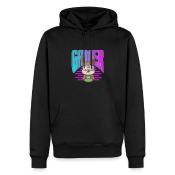 VR Virtual Reality - Männer Premium Bio Hoodie - Schwarz - Vorne - Nico (187cm)
