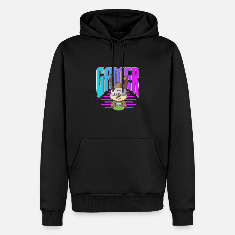 VR Virtual Reality - Männer Premium Bio Hoodie - Schwarz