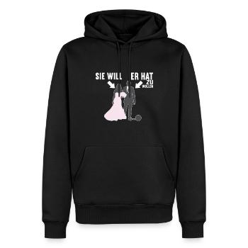 Junggesellenabschied Junggeselle Polterabend - Männer Premium Bio Hoodie - Schwarz - Vorne - Nico (187cm)