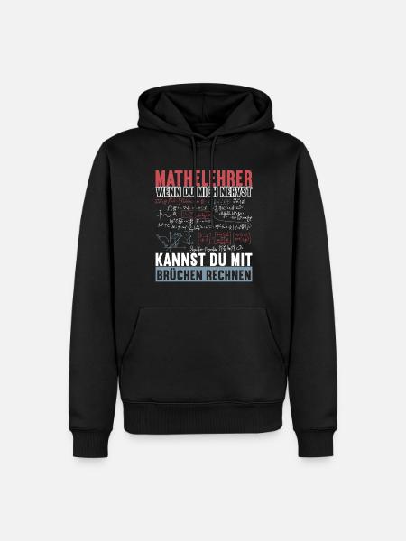 Mathe Mathelehrer - Männer Premium Bio Hoodie - Schwarz