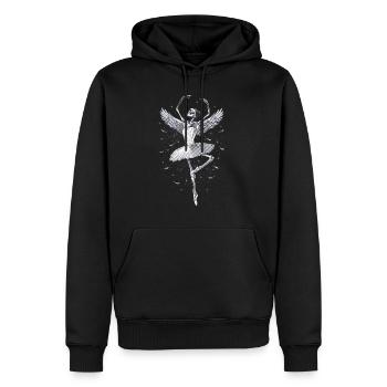 Skelett Ballerina - Männer Premium Bio Hoodie - Schwarz - Vorne - Nico (187cm)