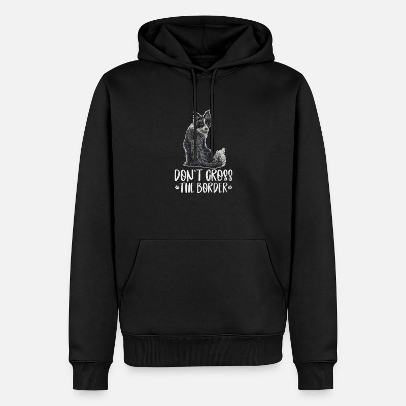 Border Collie - Männer Premium Bio Hoodie - Schwarz