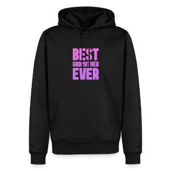 Marraine - Sweat à capuche Premium bio Homme - noir - Devant - Nico (187cm)