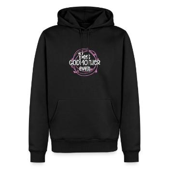 Marraine Tante Marraine Baptême Nièce Neveu Cadeau - Sweat à capuche Premium bio Homme - noir - Devant - Nico (187cm)