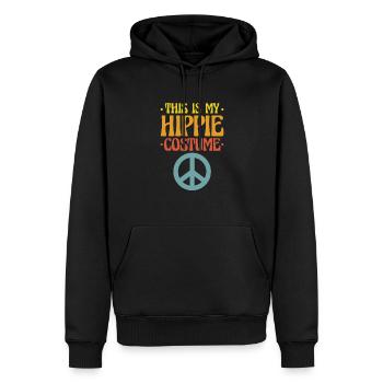 Hippie Peace Flower Power Amour Paix Cadeau - Sweat à capuche Premium bio Homme - noir - Devant - Nico (187cm)