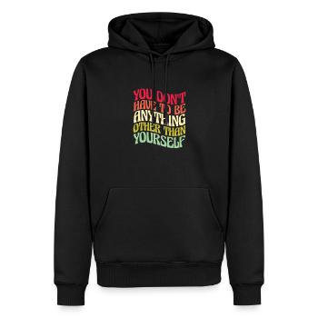 Hippie Peace Flower Power Amour Paix Cadeau - Sweat à capuche Premium bio Homme - noir - Devant - Nico (187cm)