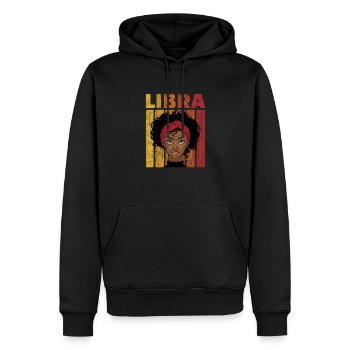 Waage Sternzeichen Horoskop Astrologie Geschenk - Männer Premium Bio Hoodie - Schwarz - Vorne - Nico (187cm)
