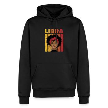 Waage - Männer Premium Bio Hoodie - Schwarz - Vorne - Nico (187cm)