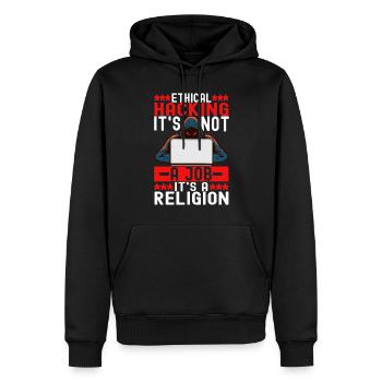 Programmer Cyber Security - Men’s Premium Organic Hoodie - black - Front - Nico (187cm)