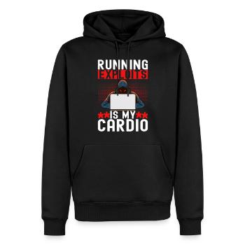 Programmer Cyber Security - Men’s Premium Organic Hoodie - black - Front - Nico (187cm)