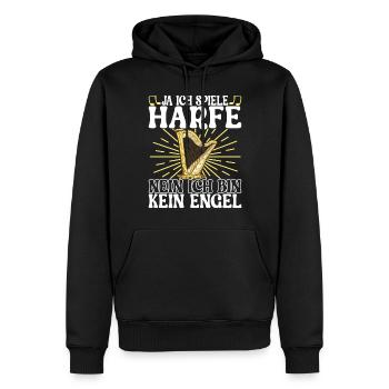 Harfe Harfenspieler - Männer Premium Bio Hoodie - Schwarz - Vorne - Nico (187cm)
