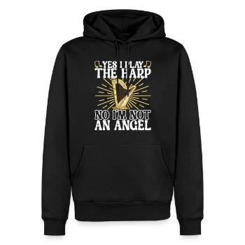 Harfe Harfenspieler - Männer Premium Bio Hoodie - Schwarz - Vorne - Nico (187cm)