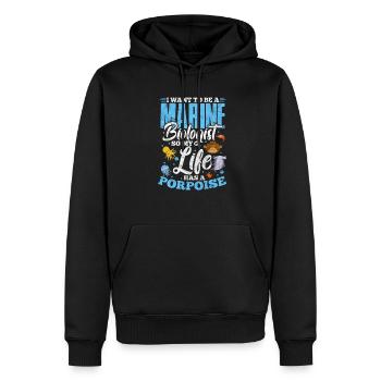 Biologie marine Biologiste marin Biolgie Gift - Sweat à capuche Premium bio Homme - noir - Devant - Nico (187cm)