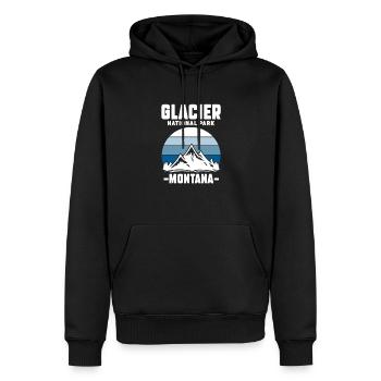 Montana - Sweat à capuche Premium bio Homme - noir - Devant - Nico (187cm)