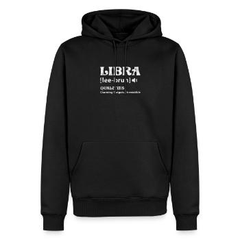 Waage Sternzeichen Horoskop Astrologie Geschenk - Männer Premium Bio Hoodie - Schwarz - Vorne - Nico (187cm)