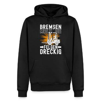 Gabelstapler Gabelstaplerfahrer - Männer Premium Bio Hoodie - Schwarz - Vorne - Nico (187cm)