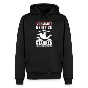 Fallschirmspringer Fallschirmsprung - Männer Premium Bio Hoodie - Schwarz - Vorne - Nico (187cm)