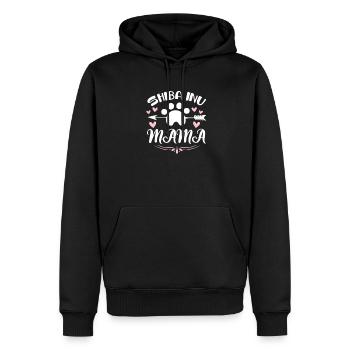 Shiba Inu - Sweat à capuche Premium bio Homme - noir - Devant - Nico (187cm)