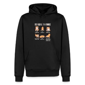 Shiba Inu - Männer Premium Bio Hoodie - Schwarz - Vorne - Nico (187cm)