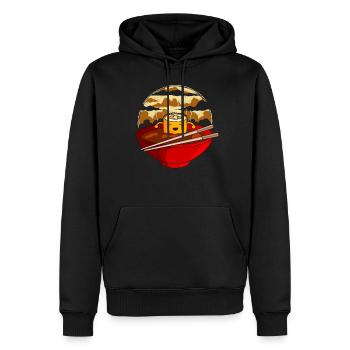 Kawaii Sushi Ramen Japanisch - Männer Premium Bio Hoodie - Schwarz - Vorne - Nico (187cm)