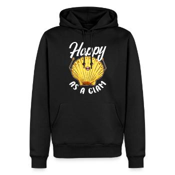 Heureux comme une palourde - Sweat à capuche Premium bio Homme - noir - Devant - Nico (187cm)