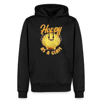 Heureux comme une palourde - Sweat à capuche Premium bio Homme - noir - Devant - Nico (187cm)