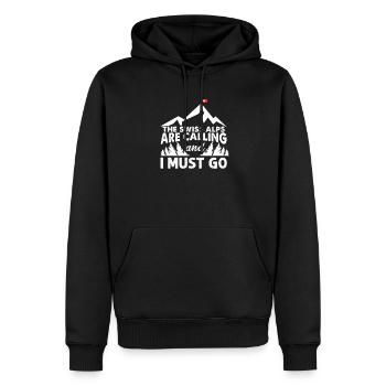 Suisse - Sweat à capuche Premium bio Homme - noir - Devant - Nico (187cm)