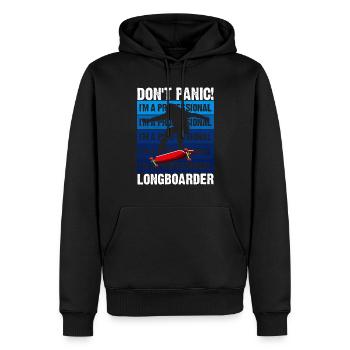 Lonagboarding Ich Bin Longboarder - Männer Premium Bio Hoodie - Schwarz - Vorne - Nico (187cm)