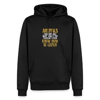 Vétérinaire Médecine Vétérinaire Vétérinaire Cadeau Vétérinaire - Sweat à capuche Premium bio Homme - noir - Devant - Nico (187cm)