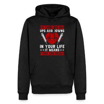 Krankenschwester Arzt Sanitäter - Männer Premium Bio Hoodie - Schwarz - Vorne - Nico (187cm)