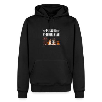 Vétérinaire Médecine Vétérinaire Vétérinaire Cadeau Vétérinaire - Sweat à capuche Premium bio Homme - noir - Devant - Nico (187cm)