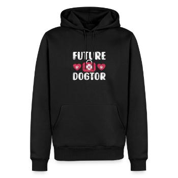 Vétérinaire Médecine Vétérinaire Vétérinaire Cadeau Vétérinaire - Sweat à capuche Premium bio Homme - noir - Devant - Nico (187cm)