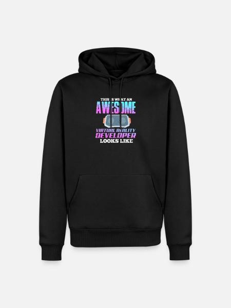 VR Virtual Reality Gamer Gift - Men’s Premium Organic Hoodie - black