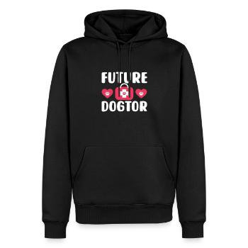 Tierarzt - Männer Premium Bio Hoodie - Schwarz - Vorne - Nico (187cm)
