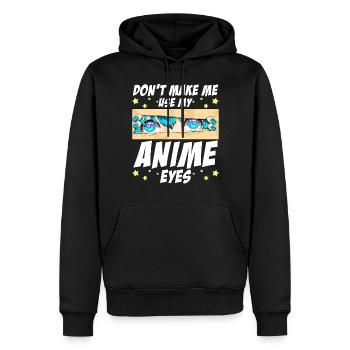 Anime Augen Kawaii Manga Animefans - Männer Premium Bio Hoodie - Schwarz - Vorne - Nico (187cm)