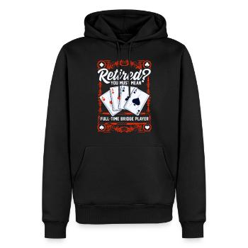 Vollzeit bridge spieler Im Ruhestand Bridge Karten - Männer Premium Bio Hoodie - Schwarz - Vorne - Nico (187cm)