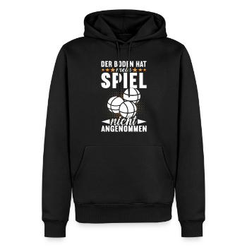 Boule Boulespieler - Männer Premium Bio Hoodie - Schwarz - Vorne - Nico (187cm)