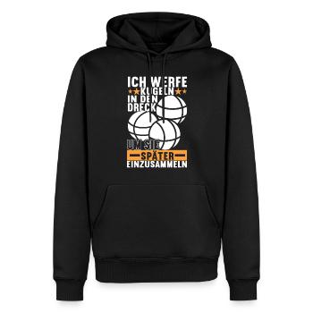 Boule Boulespieler - Männer Premium Bio Hoodie - Schwarz - Vorne - Nico (187cm)