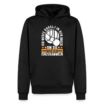 Boule Boulespieler - Männer Premium Bio Hoodie - Schwarz - Vorne - Nico (187cm)