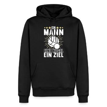 Boule Boulespieler - Männer Premium Bio Hoodie - Schwarz - Vorne - Nico (187cm)