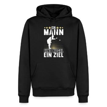 Boule Boulespieler - Männer Premium Bio Hoodie - Schwarz - Vorne - Nico (187cm)