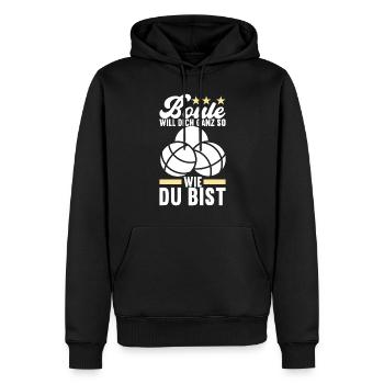 Boule Boulespieler - Männer Premium Bio Hoodie - Schwarz - Vorne - Nico (187cm)