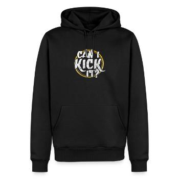 Hip Hop - Sweat à capuche Premium bio Homme - noir - Devant - Nico (187cm)
