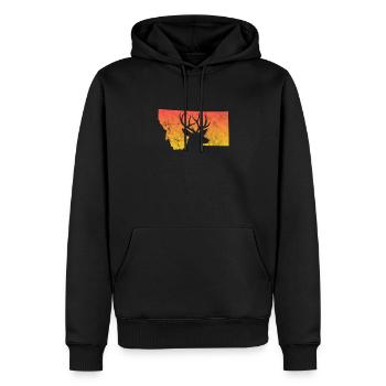 Montana Amérique USA Helena Mountains Cadeau - Sweat à capuche Premium bio Homme - noir - Devant - Nico (187cm)