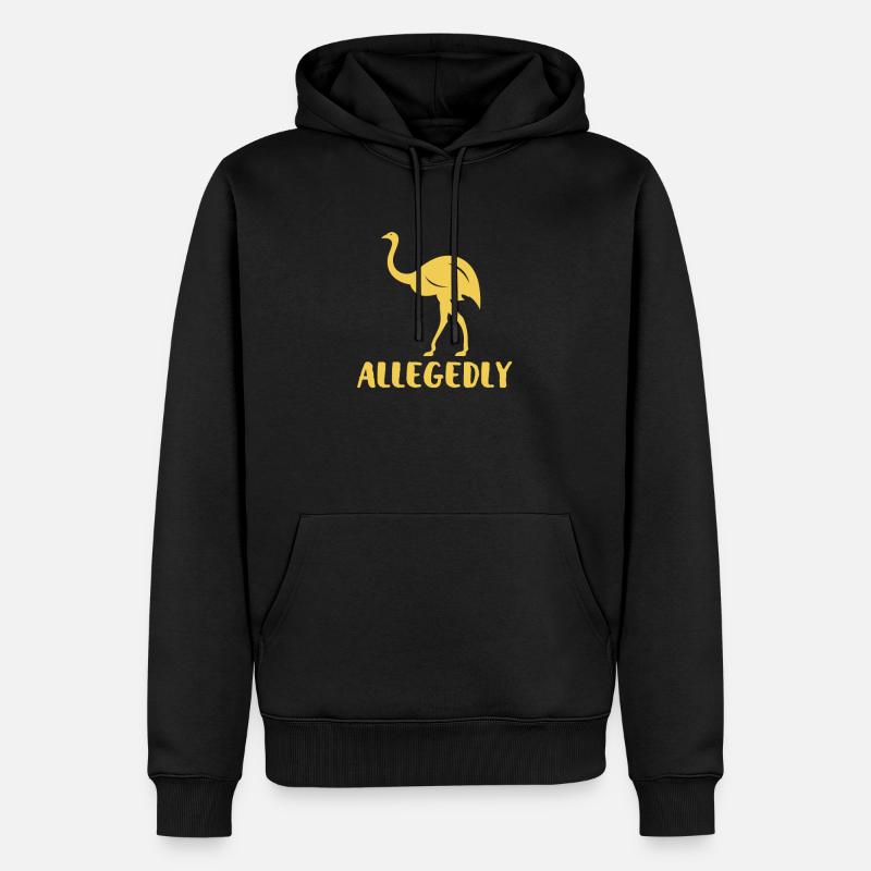 Strauß - Männer Premium Bio Hoodie - Schwarz