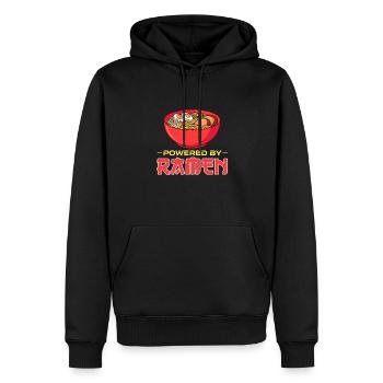 Ramen - Sweat à capuche Premium bio Homme - noir - Devant - Nico (187cm)